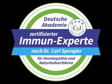 Immun-Experte nach Dr. Carl Spengler Zertifikat "Immun-Experte" der Deutschen Akademie nach Dr. Carl Spengler.